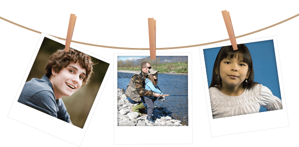 individual children and fishing with a child