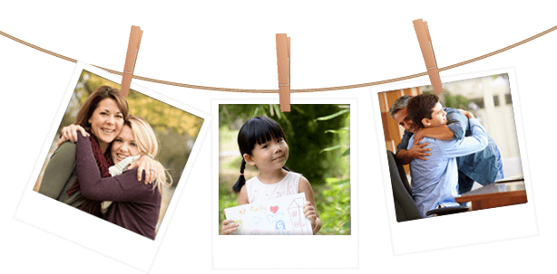 teens with caregivers and a child